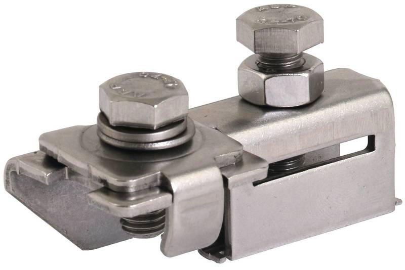 Spannkopf f. Endlos-Spannband 25x0,3mm m. Anschluss Rd 1x10mm od. 2x6-8mm