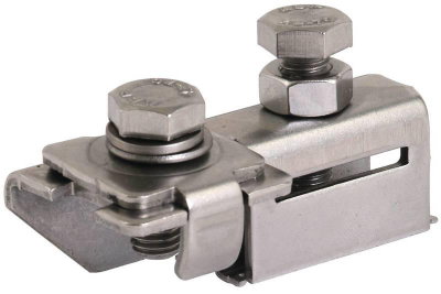 Spannkopf f. Endlos-Spannband 25x0,3mm m. Anschluss Rd 1x10mm od. 2x6-8mm