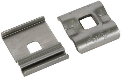 Kontaktplatte 4-50mm*2 u. Doppelueberleger Rd 8-10mm m. Vierkantloch 9x9mm NIRO