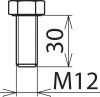 Sechskantschraube DIN 933 M12x30mm NIRO