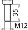 Sechskantschraube DIN 933 M12x35mm NIRO
