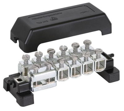 Potentialausgleichschiene  K 12 m. Abdeckhaube UV-bestaendig