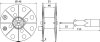 Drahthaspel K-grau B 40mm m. Buchse u. 25m Litze 0,75mm*2 rot m. Bananenstecker