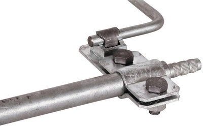 TE-Anschlussschelle St/tZn f. D 20mm einseitig m. KS-Verbinder f. Rd 7-10mm