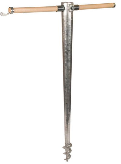 Erdungsrohr m. Bohrspirale L 1000mm m. abnehmbarem Handgriff Anschluss M10