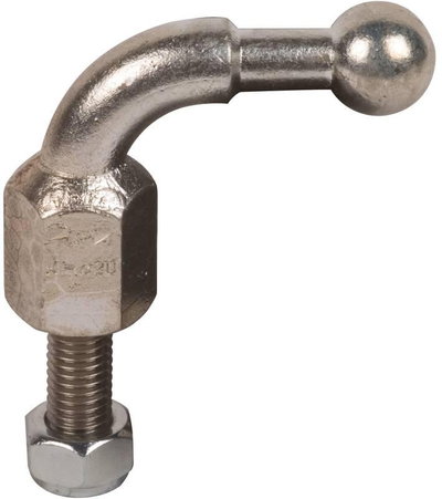 Kugelfestpunkt D 25mm  90o abgewinkelt m. Gewindebolzen u. Mutter M12x45mm