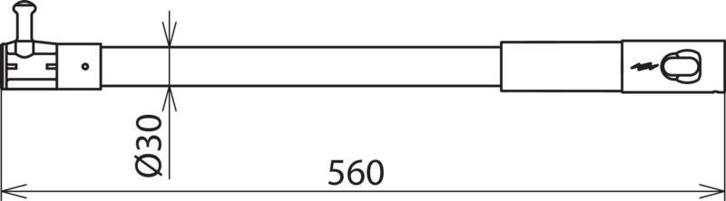 Schaltstangenkopf bis 36kV 50Hz m. Steckkupplung L 560 mm – Bild 2 von 2