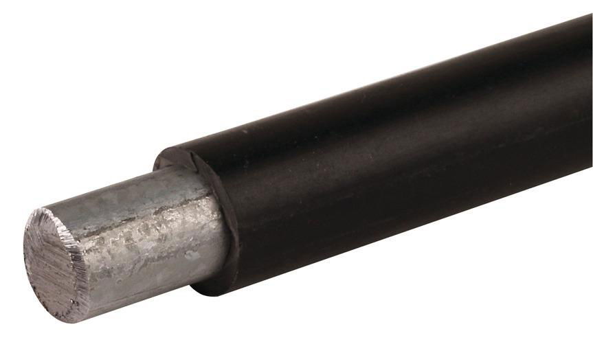 Runddraht 10/13mm St/tZn Ringlaenge 50m +/-5% m. K.-Mantel schwarz