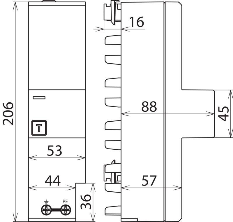 Kombiableiter Typ 1+Typ 2 DEHNventil ZP fuer dreiphasige TT und TN-S-Systeme – Bild 2 von 2