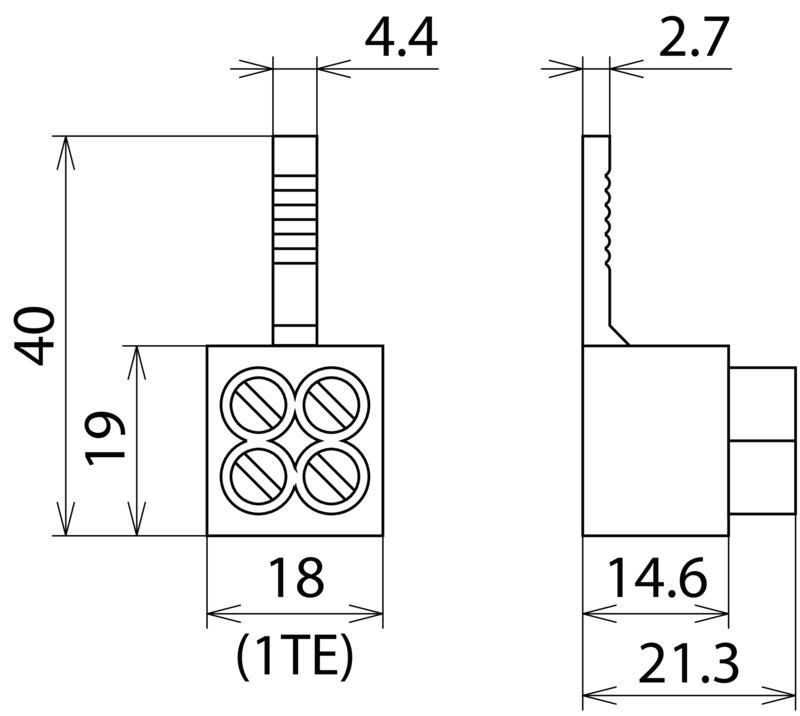 Stiftanschlussklemme 2x16mm*2 zur Durchgangsverdrahtung – Bild 2 von 2