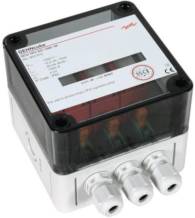 Ueberspannungsableiter Typ 2 DEHNcube im Gehaeuse IP65 f. PV-Anl. 1MPP b. 1000V DC
