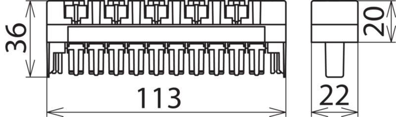 Blitzstromableiter DEHNrapid LSA Steckmagazin fuer 10 Doppeladern – Bild 2 von 2