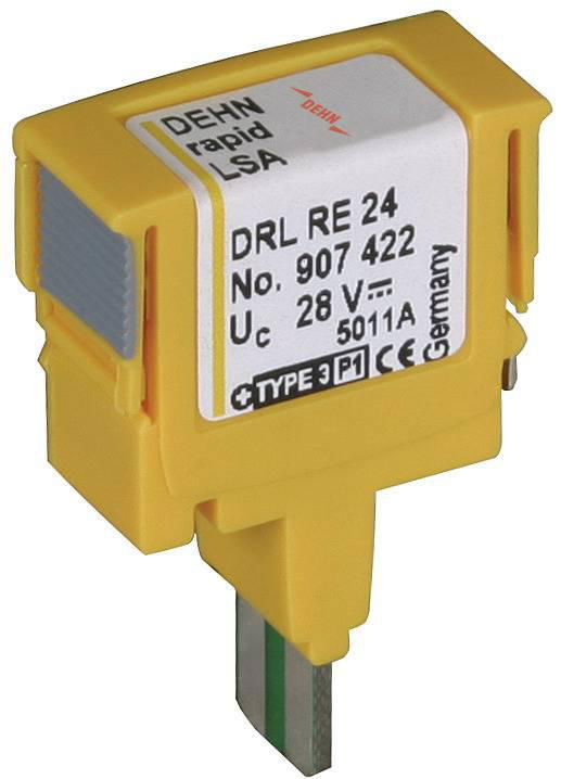Ueberspannungsableiter DEHNrapid LSA Schutzstecker fuer 1 Doppelader Un 24V