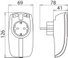 Ueberspannungsableiter Typ 3 230V AC DEHNprotector mit Schukostecksystem