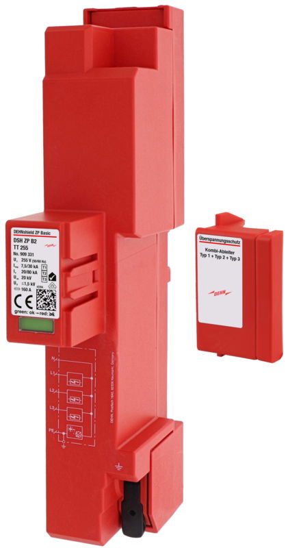 Kombi-Ableiter Typ1+2+3 DEHNshield ZP Basic 2 fuer TT und TN-S-Systeme