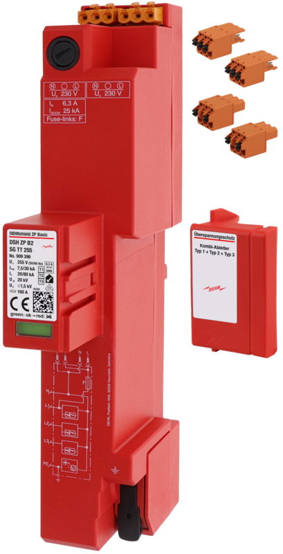 Kombi-Ableiter Typ1+2+3 DEHNshield ZP Basic 2 SG fuer TT und TN-S-Systeme
