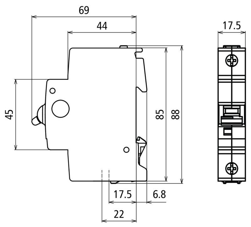 Sicherungsautomat Charakteristik B 1-polig 6 A Fa. ABB Typ S201P-B6 – Bild 2 von 2
