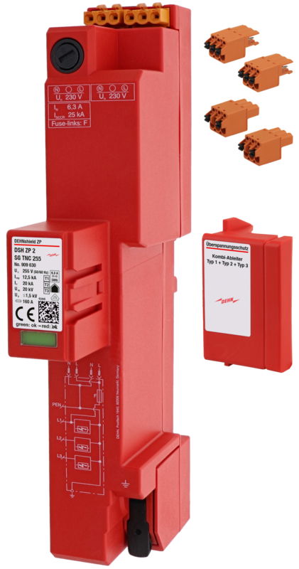 Kombi-Ableiter Typ1+2+3 DEHNshield ZP 2 SG fuer TNC-Systeme