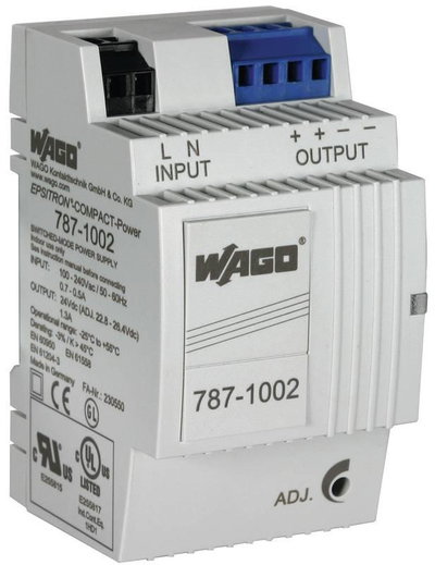 Netzteil AC 100..240V  DC 24V 30W Reiheneinbaugeraet fuer Hutschienenmontage