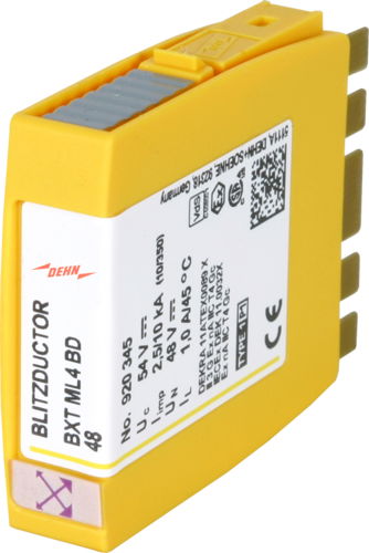 Kombiableiter-Modul fuer 2 Doppeladern BLITZDUCTOR XT mit LifeCheck