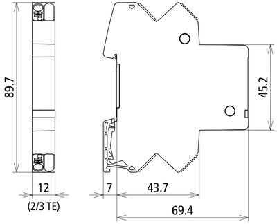 Kompakter Kombi-Ableiter fuer DC-Versorgungen BLITZDUCTORconnect mit Statusanzeige