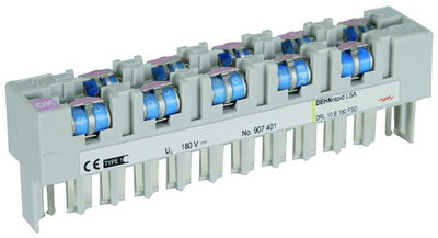Blitzstromableiter DEHNrapid LSA Steckmagazin für 10 Doppeladern