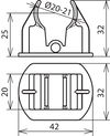 Adapter D 20mm f. HVI-Leitung für Dachleitungshalter Typ FB und KF