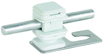 Dachleitungshalter f. Wellplattendächer Profil 5/8 m. DEHNsnap 8mm NIRO/K-grau