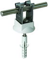 Leitungshalter DEHNgrip NIRO f. Rd 8mm H 20mm m. Dübel 8x40mm u. Holzschraube