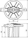 Kennzeichnung PVC f. Anschlussfahnen Rd 10mm/Fl 30x3,5mm grün/gelb