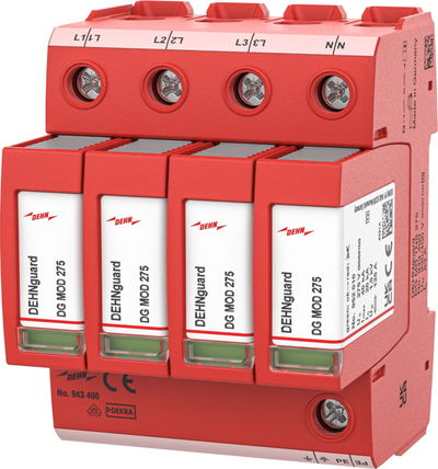Ueberspannungsableiter Typ 2 DEHNguard MD 4-polig fuer TN-S-Systeme
