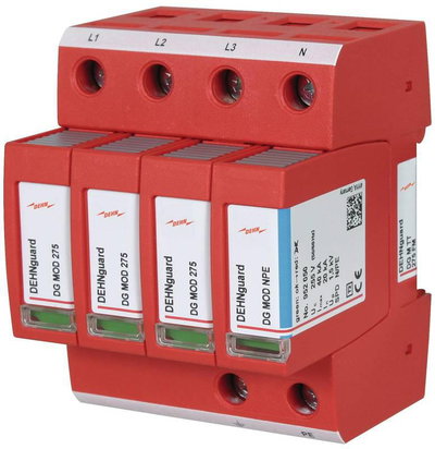 Ueberspannungsableiter Typ 2 DEHNguard M 4-polig fuer TT- und TN-S-Systeme