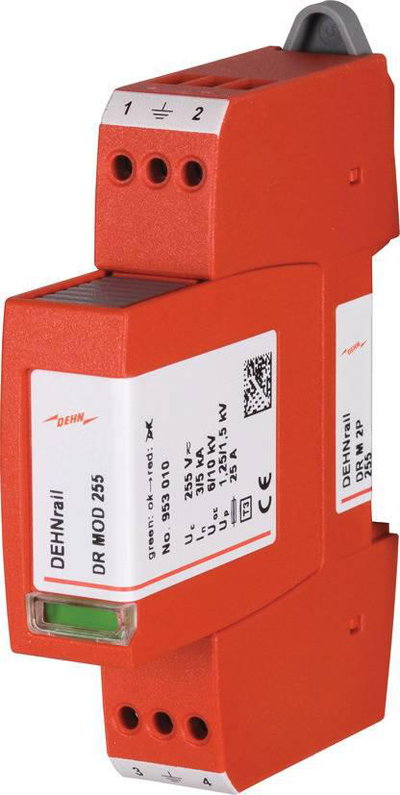 Ueberspannungsableiter Typ 3 DEHNrail M 2-polig 255V fuer Industrieelektronik