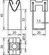 Leitungshalter DEHNgrip NIRO f. Rd 8mm H 32mm m. Befestigungsbohrung 7,8mm