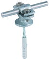 Leitungshalter m. Abdeckbund ZG f. Rd 7-10mm St/tZn m. Befest.-Material