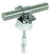 Stangenhalter NIRO f. Rd 16mm m. Holzschraube u. K-Dübel D 8mm