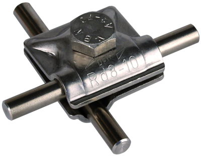 MV-Klemme NIRO f. Rd 8-10mm m. Sechskantschraube