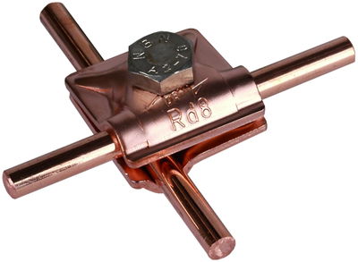 MV-Klemme Cu f. Rd 8mm m. Sechskantschraube