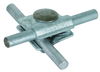 MV-Klemme St/tZn f. Rd 8-10mm m. Flach- rundschraube M10x35mm u. Mutter