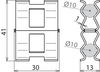 DEHNclip Bewehrungsklemme St/blank f. Rd 10mm / Rd 10mm