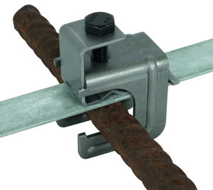 Druckbügelklemme St/blank f. D 6-20mm o. Fl 30x3-4mm