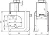 Druckbügelklemme St/blank f. D 6-20mm o. Fl 30x3-4mm