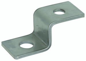 Endstück Z-Form m.je 1 Bohrung D 10,5mm u. D 12,5mm NIRO
