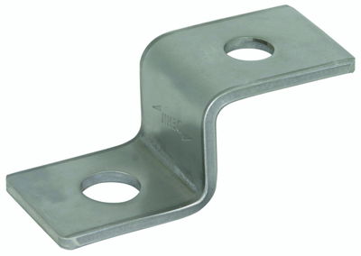 Endstück Z-Form m.je 1 Bohrung D 10,5mm u. D 12,5mm NIRO