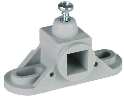 Schienenbock f. PA-Reihenklemm- schiene 10x10mm  K-grau
