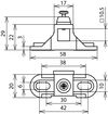 Schienenbock f. PA-Reihenklemm- schiene 10x10mm  K-grau