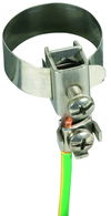 Erdungsbandrohrschelle D 10-27mm (1/8-3/4") m. Anschlussklemme 2 x 2,5-10mm² NIRO