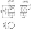 UNI-KS-Verbinder NIRO (V4A) f. Rd 6-10mm oder 16-50mm² mehrdrähtig