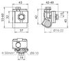 Dachrinnenklemme NIRO f. Wulst 16-22mm m. Doppelüberleger f. Rd. 8-10mm u. AQ 4-50mm²
