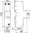 Kombiableiter Typ 1 + Typ 2 DEHNvenCI 1-polig 255V AC mit Vorsicherung